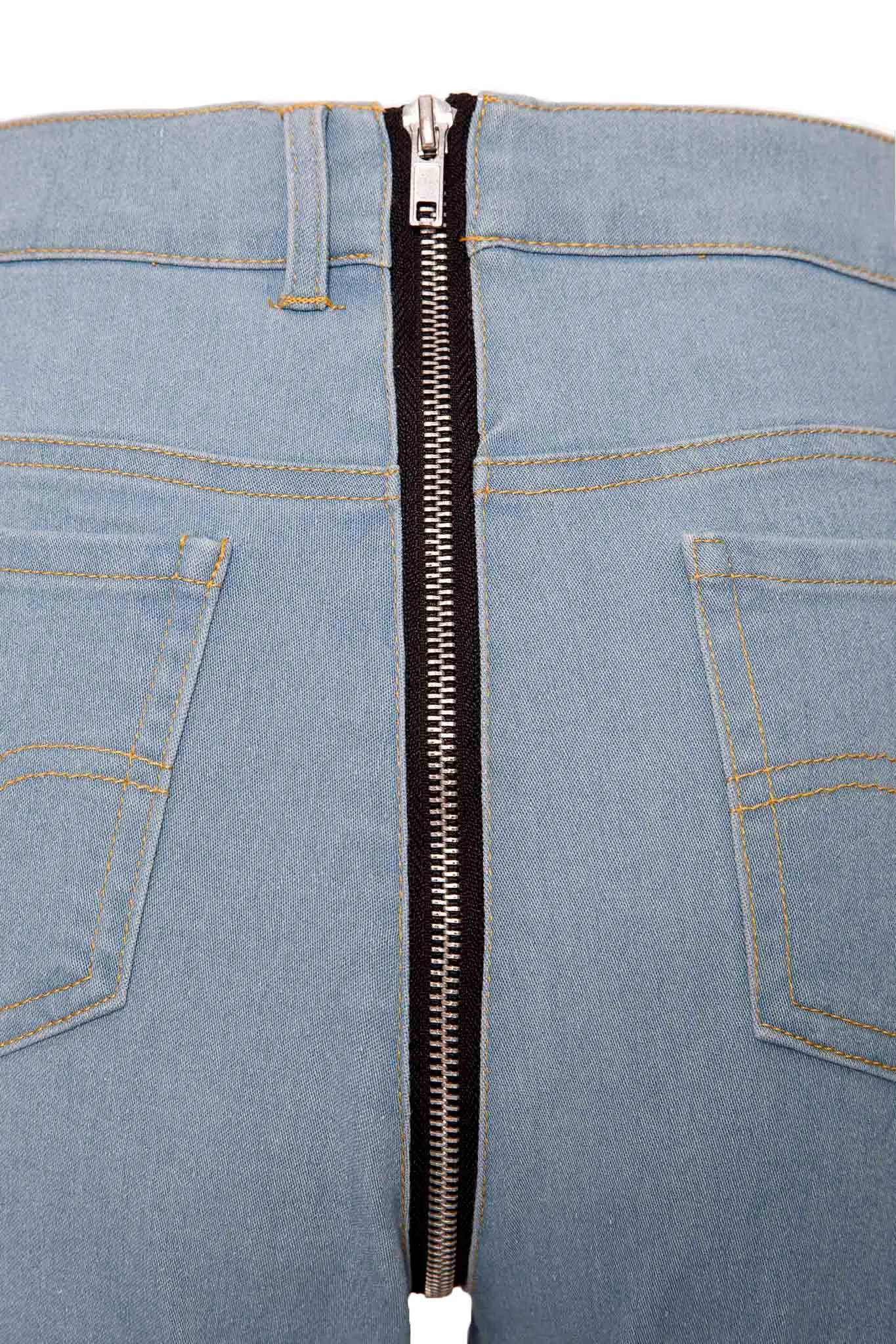 JEANS WITH BACK ZIPPER
