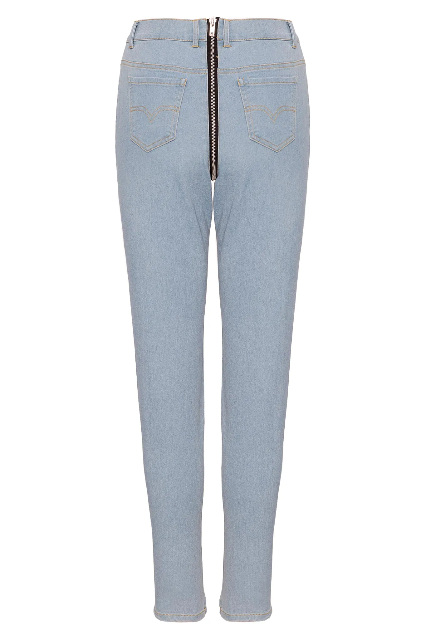 JEANS WITH BACK ZIPPER