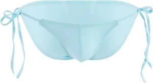JEsilunmaMY Side Tie Bikini Briefs for Men Strappy Low Rise Bulge String Underwear Transparent Breathable Underpants Swimwear