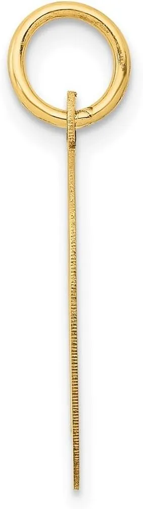 JewelryWeb 14k Yellow Gold Solid Polished Laser cut Large Script Letter Name Personalized Monogram Initial Charm 18.29x15.39mm Wide Pendant Necklace for Women