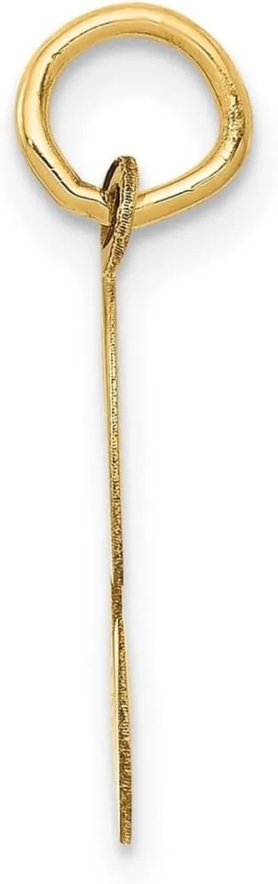 JewelryWeb 14k Yellow Gold Solid Polished Laser cut Medium Script Letter Name Personalized Monogram Initial Charm 19.5x13.1mm Pendant Necklace for Women