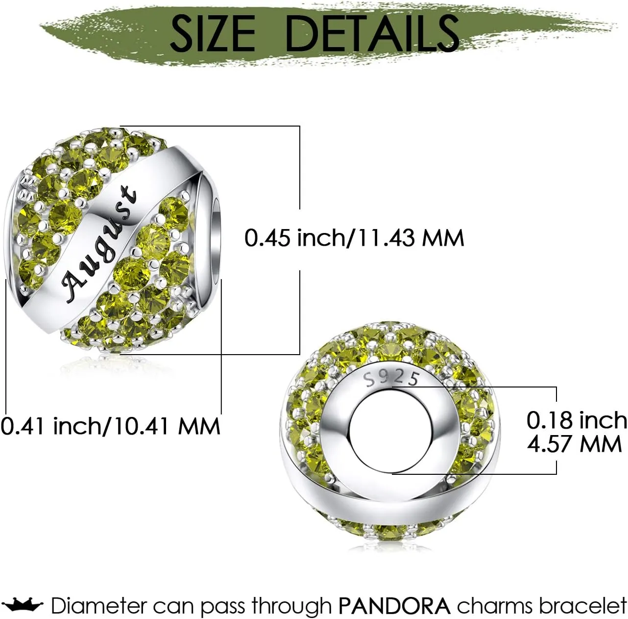 JIAYIQI Birthday Charm Fit Charm Bracelets Necklace, 925 Sterling Silver Pendants Beads for Women Jewelry