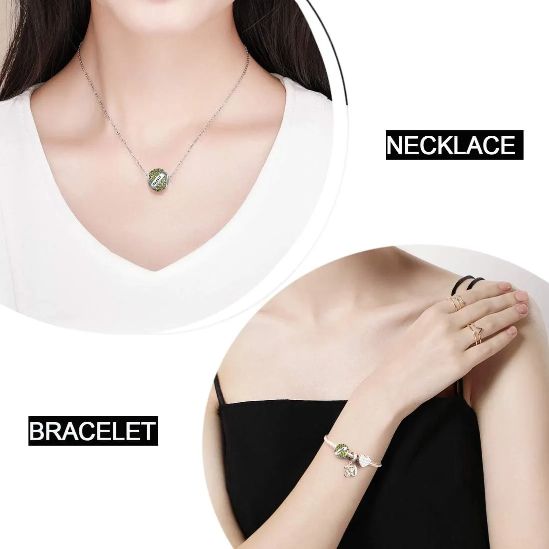 JIAYIQI Birthday Charm Fit Charm Bracelets Necklace, 925 Sterling Silver Pendants Beads for Women Jewelry