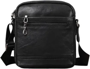 JSEIAJB Genuine leather men's bag, shoulder bag, men's crossbody bag, casual diagonal backpack