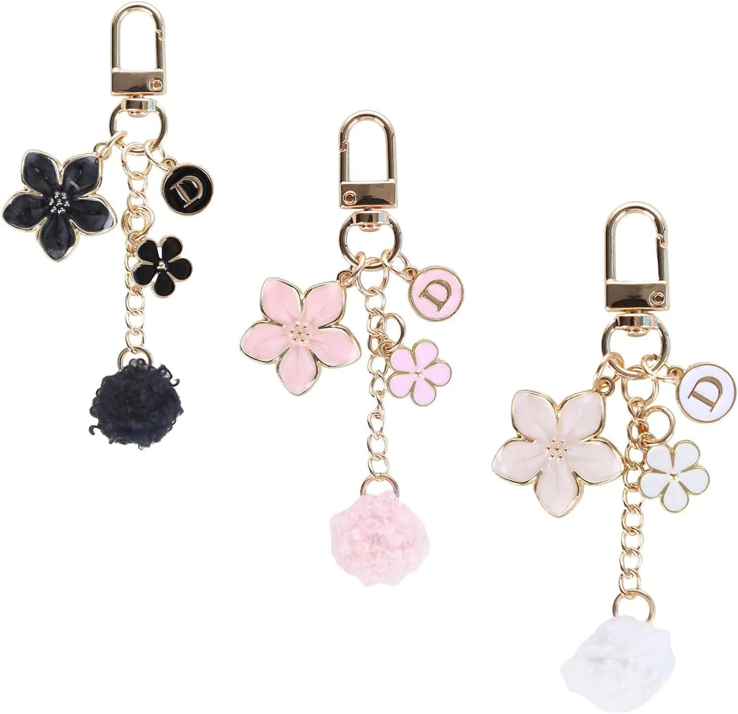 Keychain Silicone Beaded Bracelet Keychain Wristlet with Tassel MAMA Letter Key Ring (Pink)