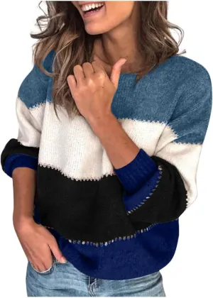 Knit Sweater for Women Blouses for Women Women's Long Sleeve Casual Trendy Oversized Turtleneck Knit Pullover Sweater Tops