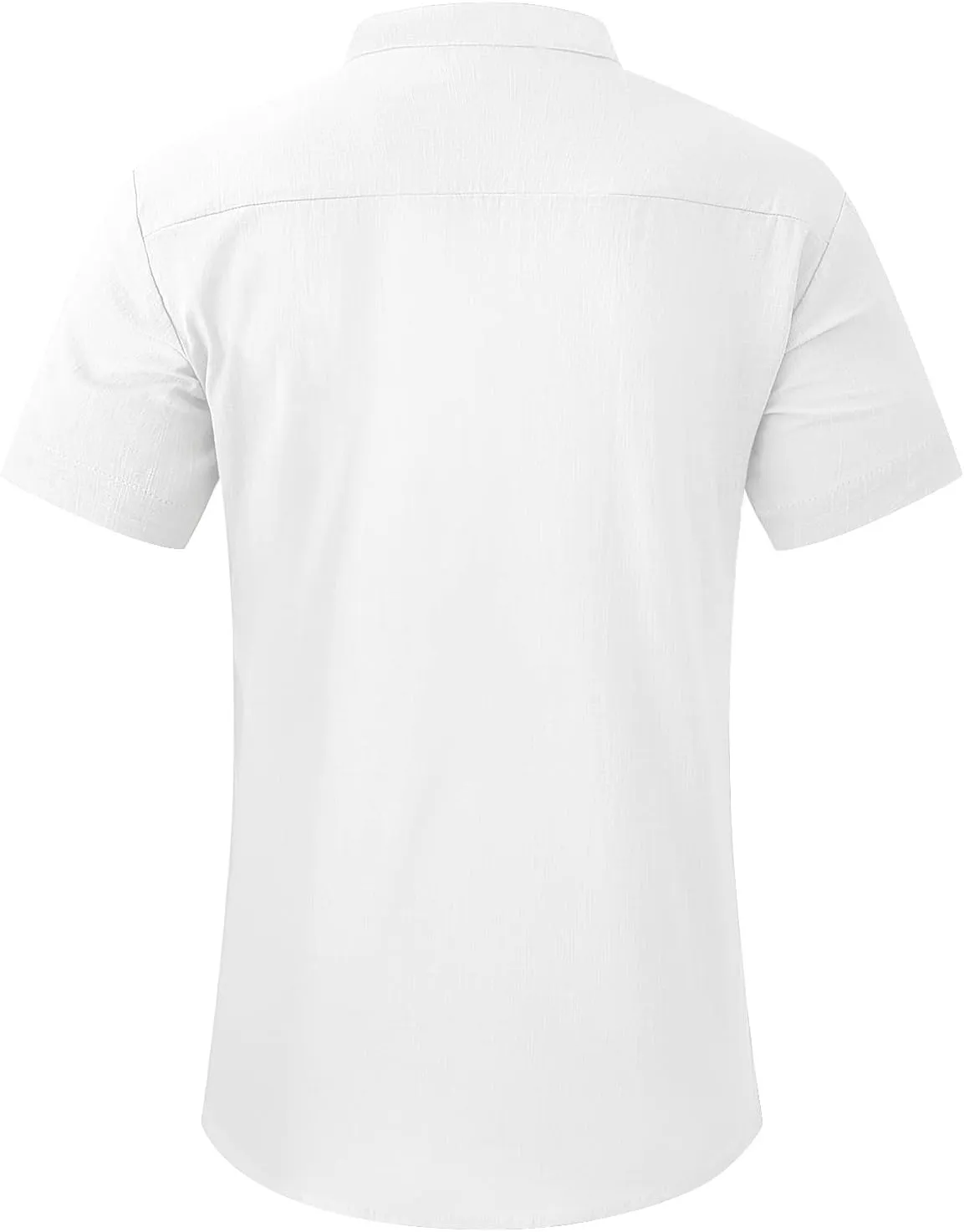 KUYIGO Men's Casual Short Long Sleeve Henley Shirts Linen Cotton Slim Button Regular Hippie Beach T-Shirt Tops