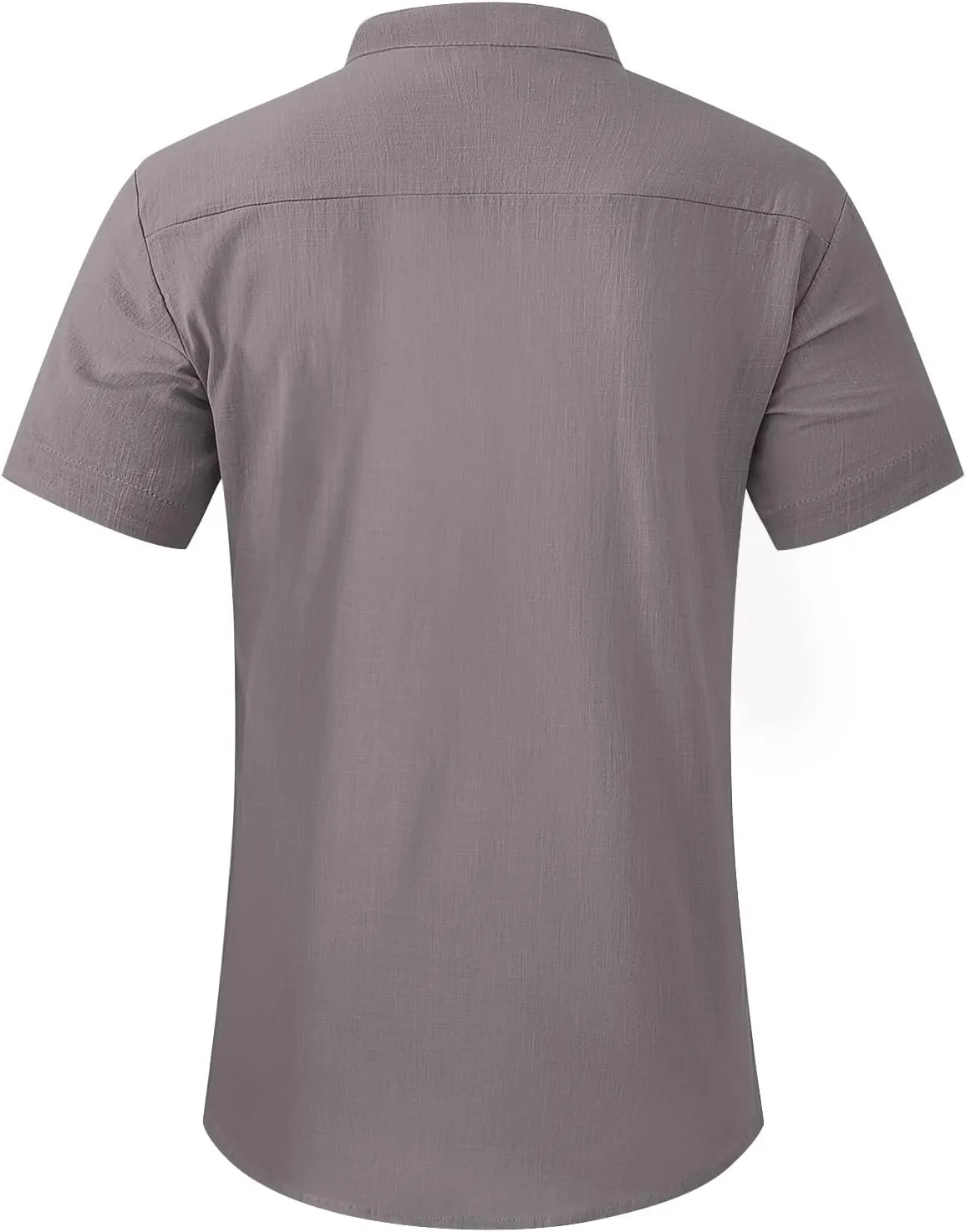 KUYIGO Men's Casual Short Long Sleeve Henley Shirts Linen Cotton Slim Button Regular Hippie Beach T-Shirt Tops