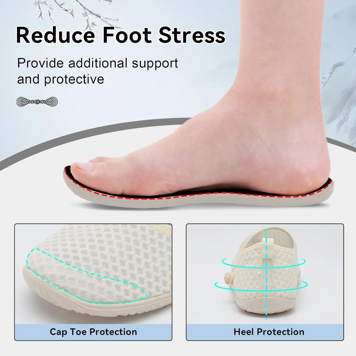 L-RUN Womens Mens Water Shoes Barefoot Aqua Socks Quick-Dry Non Slip Shoes for Beach Swim Pool River Boating Surf Yoga