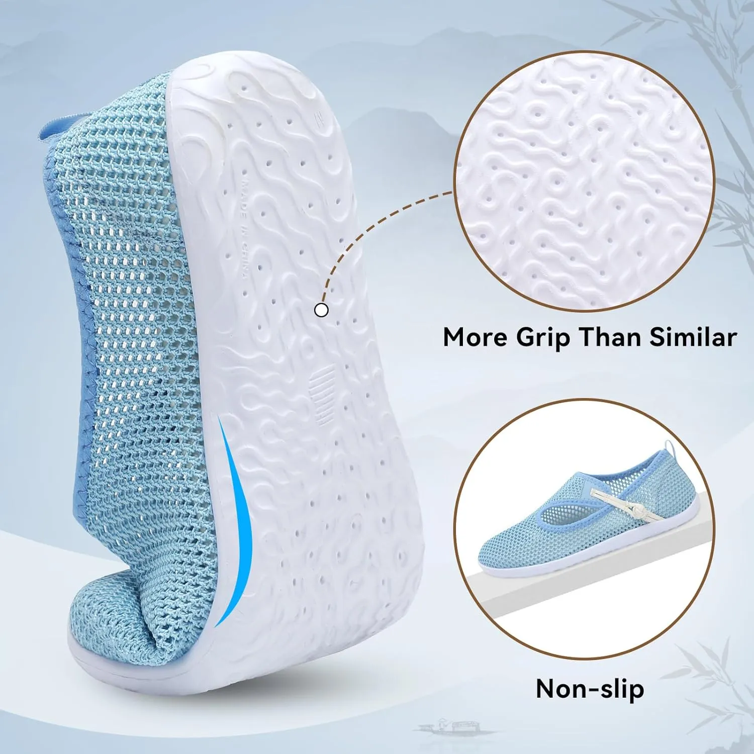 L-RUN Womens Mens Water Shoes Barefoot Aqua Socks Quick-Dry Non Slip Shoes for Beach Swim Pool River Boating Surf Yoga