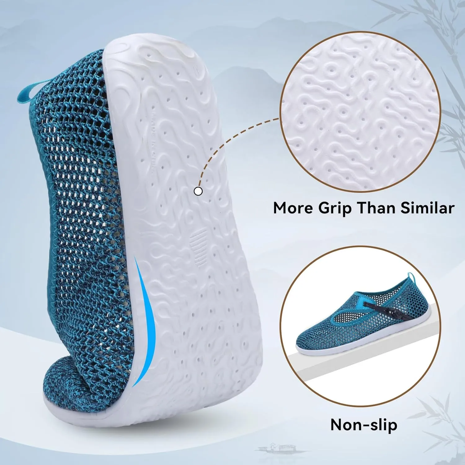L-RUN Womens Mens Water Shoes Barefoot Aqua Socks Quick-Dry Non Slip Shoes for Beach Swim Pool River Boating Surf Yoga