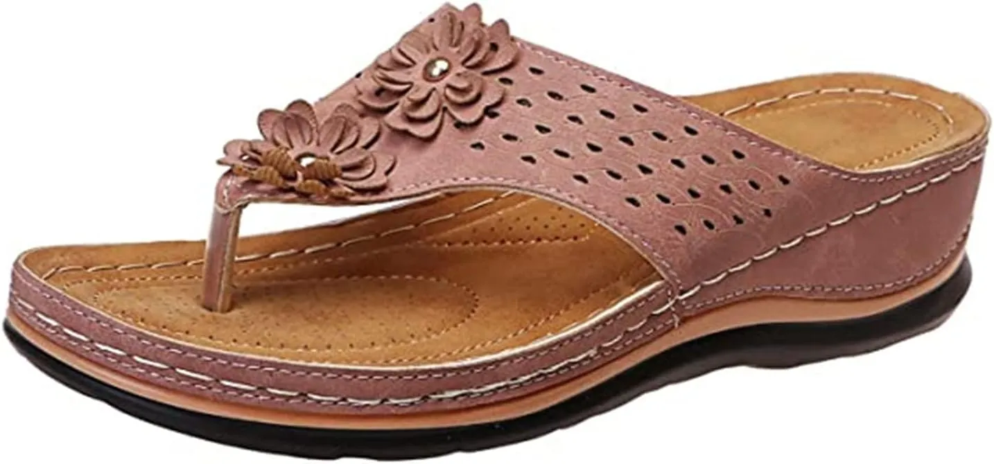 Ladmiple Orthotic Dress Sandals For Women With Arch Support Comfortable Orthopedic Flip Flops Dressy Casual Summer Shoes