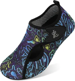 LeIsfIt Water Shoes for Women Men Wide Swim Beach Barefoot Shoes Quick Dry Aqua Socks for Pool Diving Boating River Yoga Lake Surf