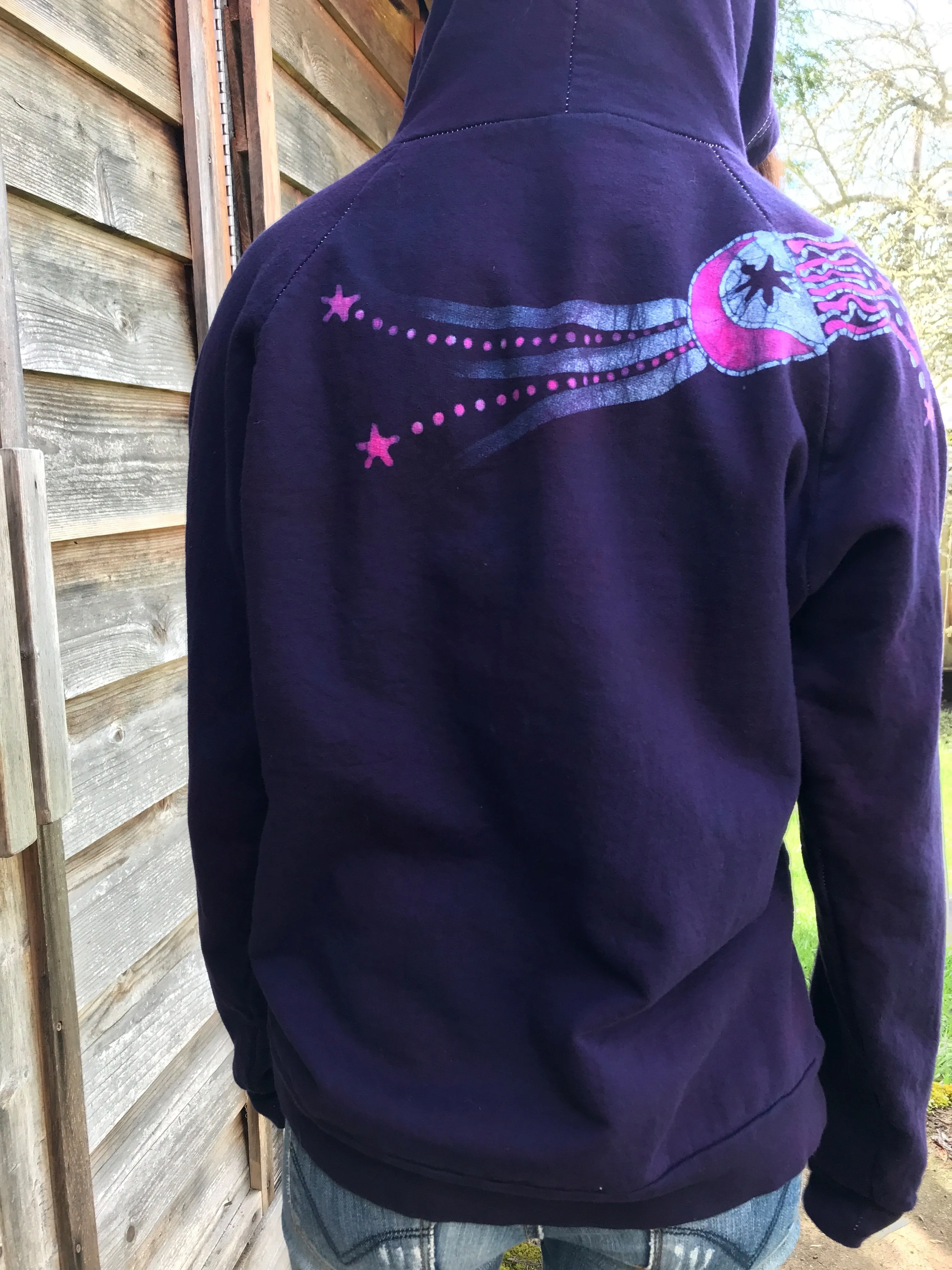 Let's Walk Down To The Ice Cream Shop - Organic Cotton Batikwalla Hoodie