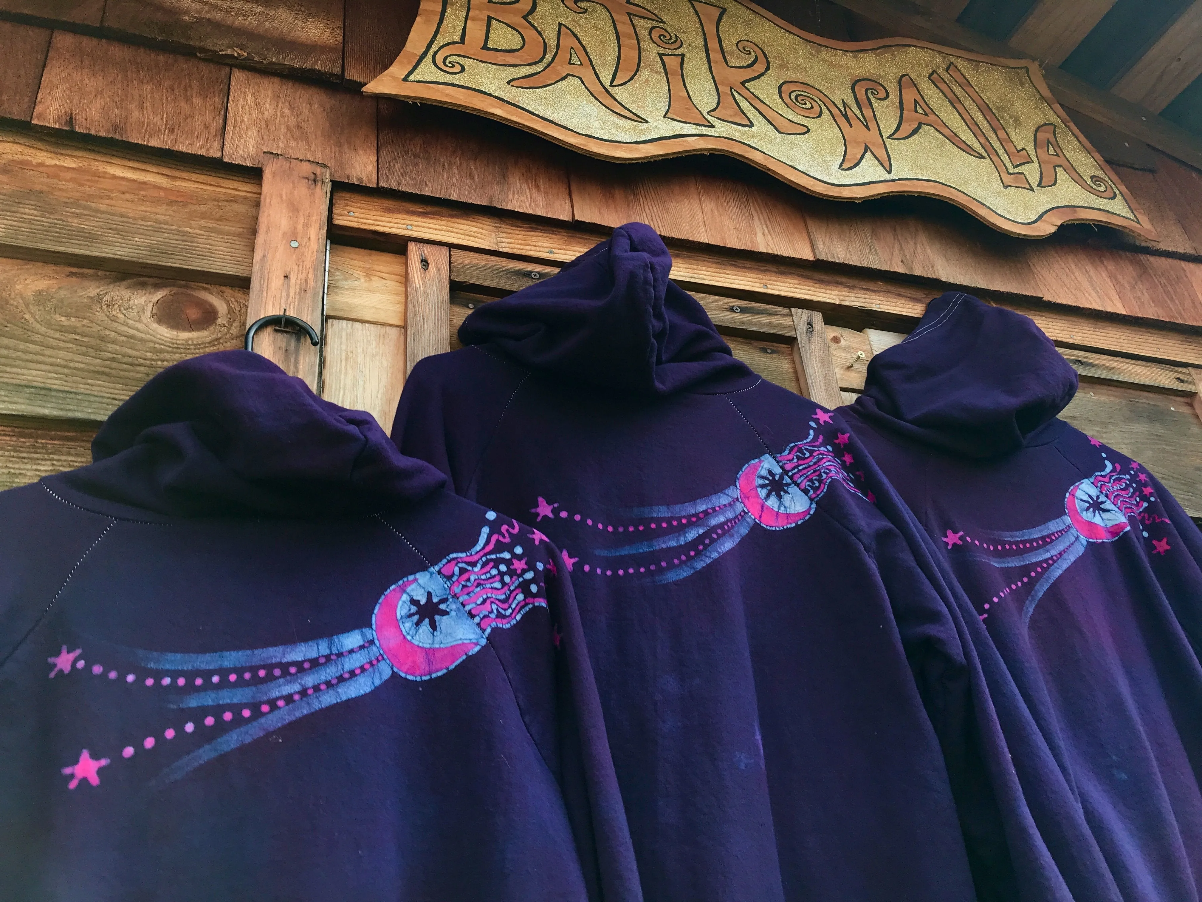 Let's Walk Down To The Ice Cream Shop - Organic Cotton Batikwalla Hoodie
