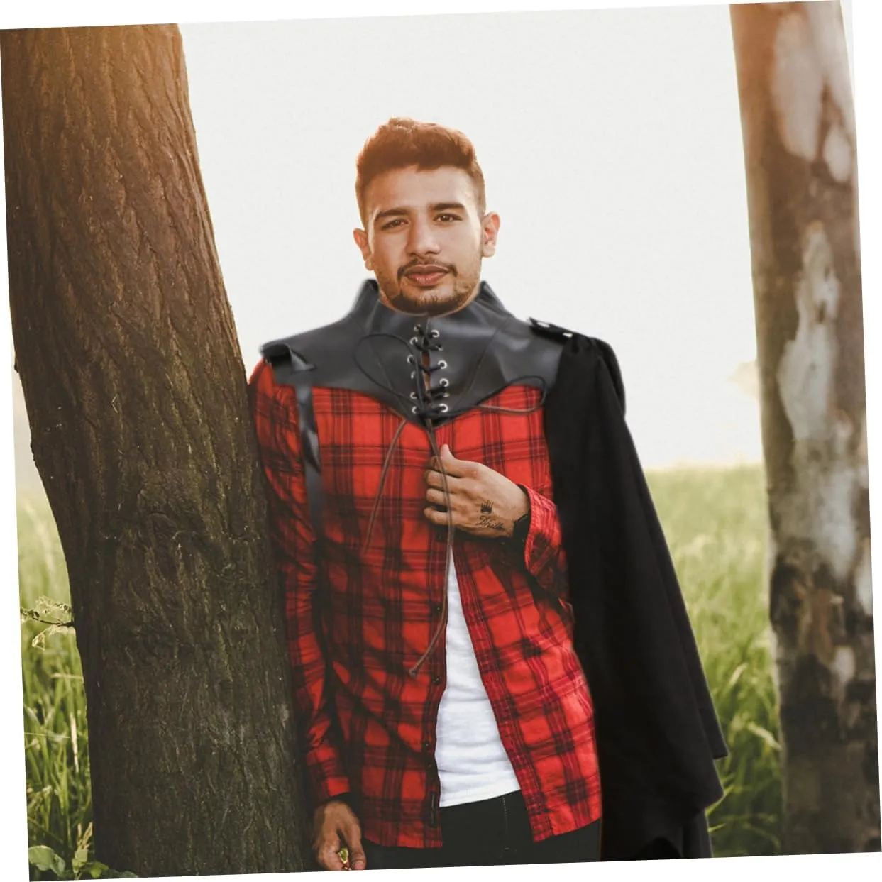 LIFKOME One Shoulder Cape Hood Cosplay Costume Cosplay Cloak Costume Cosplay Hood Cape Halloween Medieval Cloak