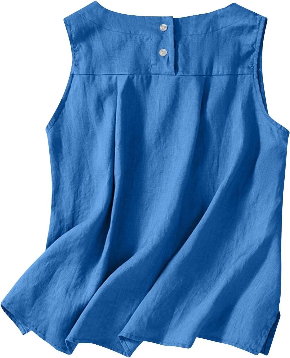 Linen Tank Tops for Women Loose Fit Cropped Slit Sleeveless Shirts Casual Basic Camisole Blouses 2025 Summer Tanks