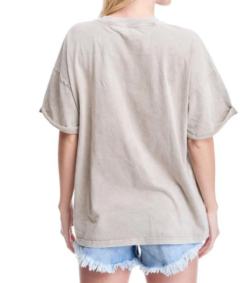 Longhorn Taupe Tee