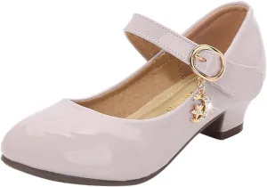 Low Heels Dress Shoes for Girls Mary Jane Flower Girl Shoes Princess Wedding Pary School Performance Shoes