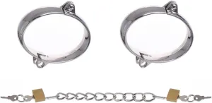 Make a Fashion Statement with Fashion Alloy Bangles - Ankle Bracelet with Connect Chain Lockable Bracelet Kits - Your Ultimate Cosplay Cuffs Bar Costume Accessory