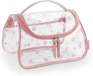 Make Up Bag Multifunctional Portable Transparent Cosmetic Bag Outdoor Travel Toiletry Bag Large Capacity Skin Care Storage Bag Perfume Organizer(B) ()