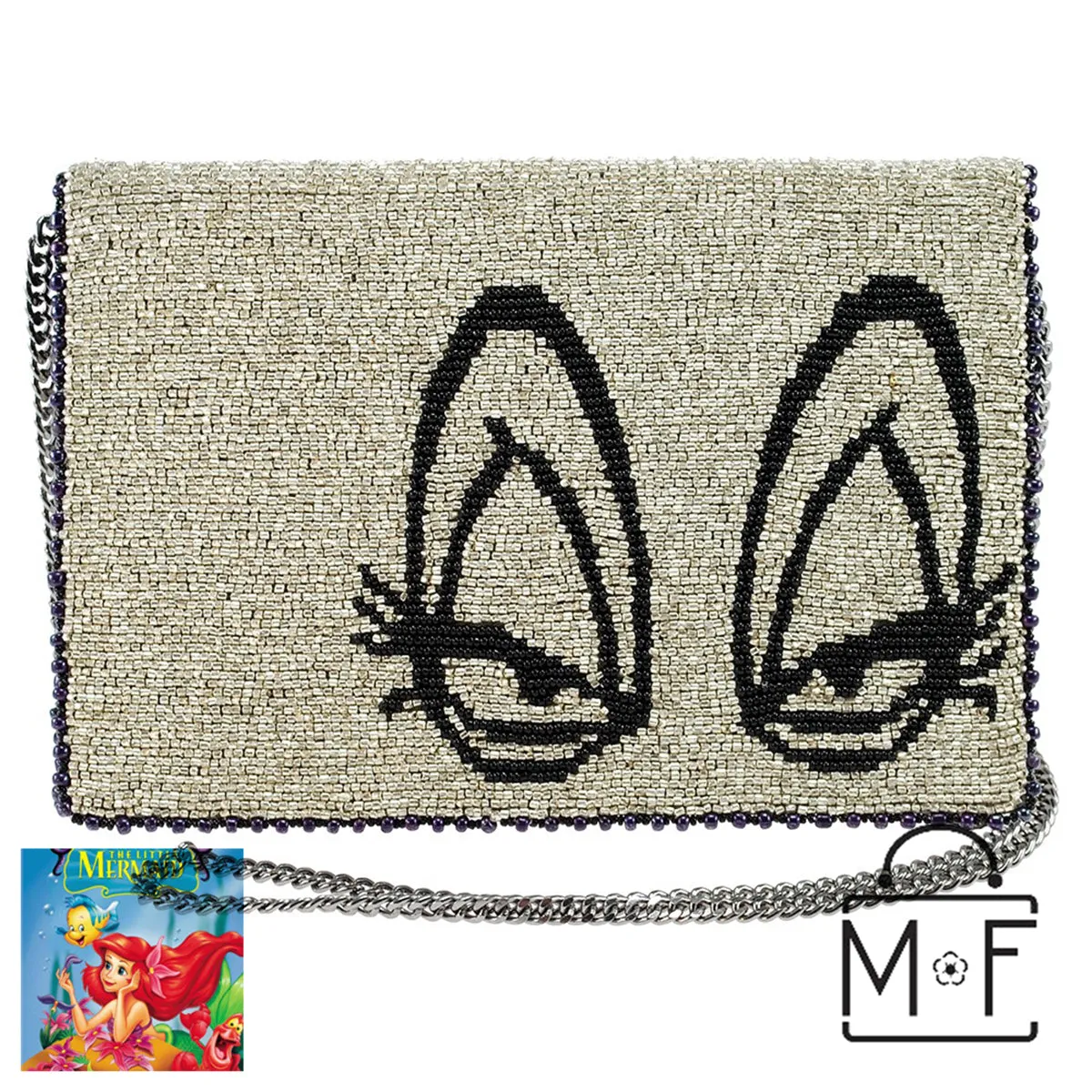 Mary Frances Sea Witch Beaded Ursula Cross body Clutch Disney Little Mermaid