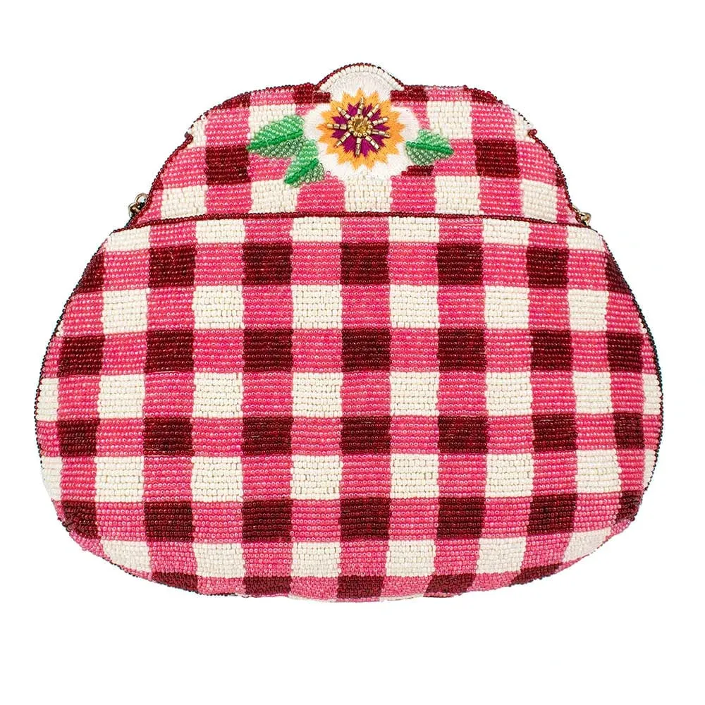 Mary Frances Wild Cherry Crossbody Clutch Handbag Red