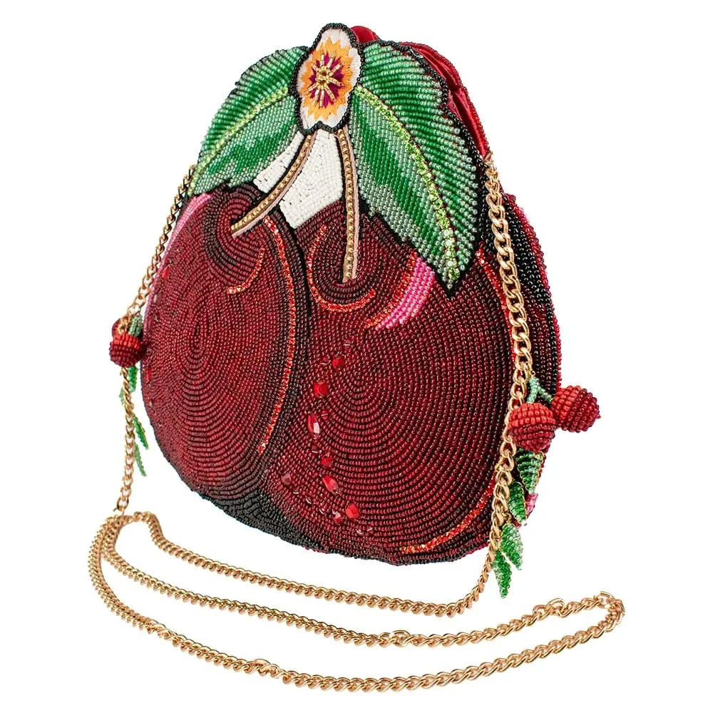 Mary Frances Wild Cherry Crossbody Clutch Handbag Red