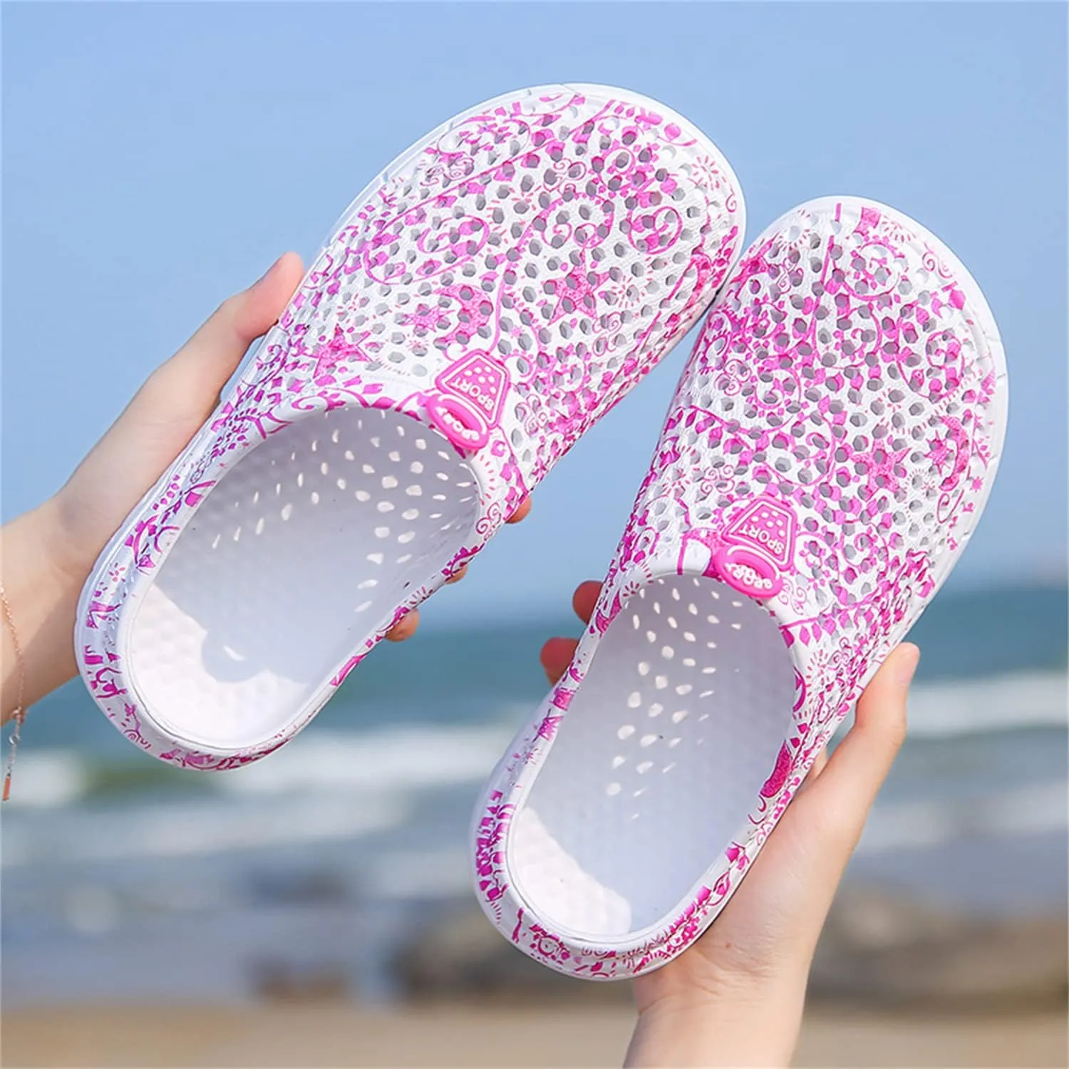 MDPCX Women's Garden Clogs Breathable Shoes Bathing Shoes Beach Shoes Water Shoes Footwear Slippers Walking Shoes Home Travel Shoes