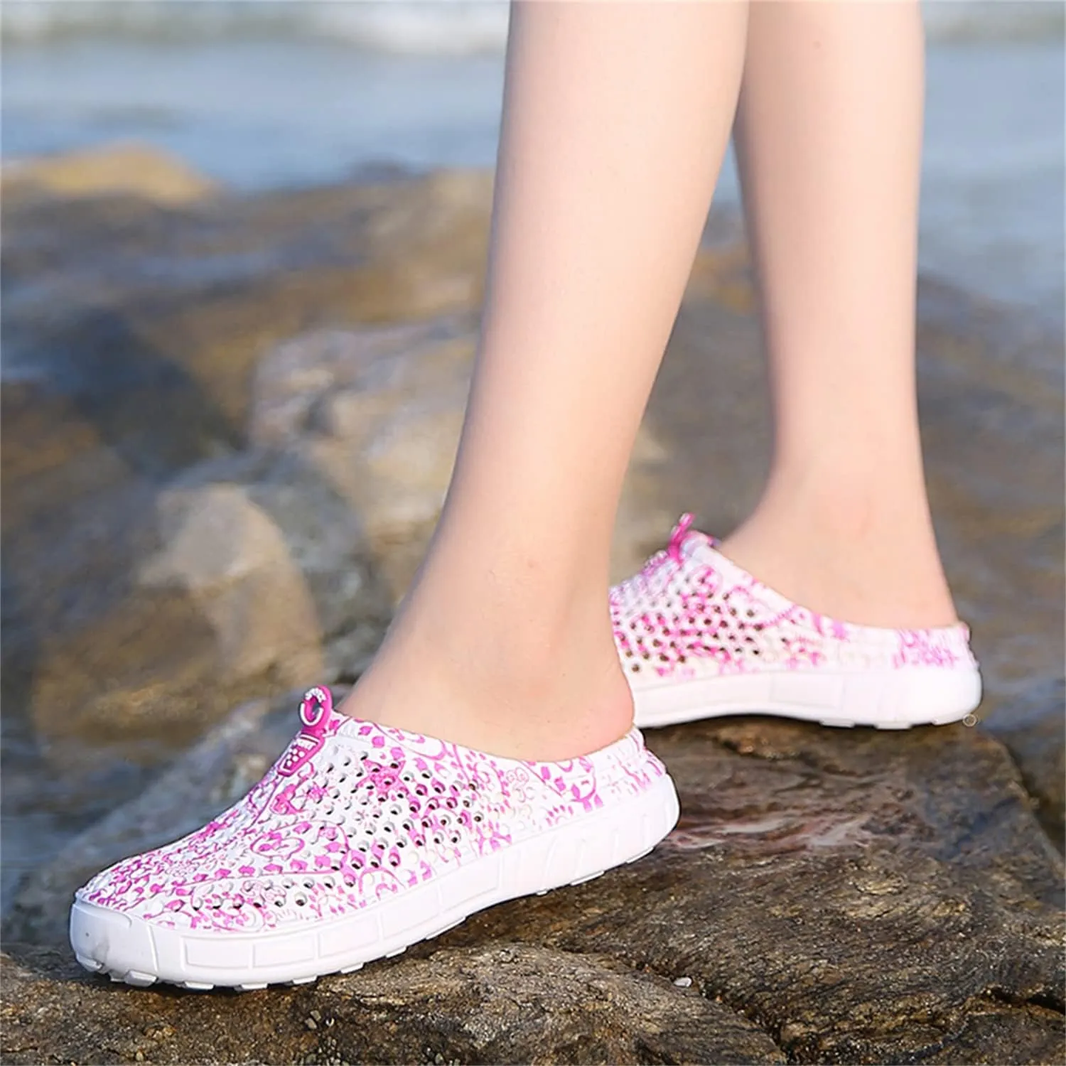 MDPCX Women's Garden Clogs Breathable Shoes Bathing Shoes Beach Shoes Water Shoes Footwear Slippers Walking Shoes Home Travel Shoes