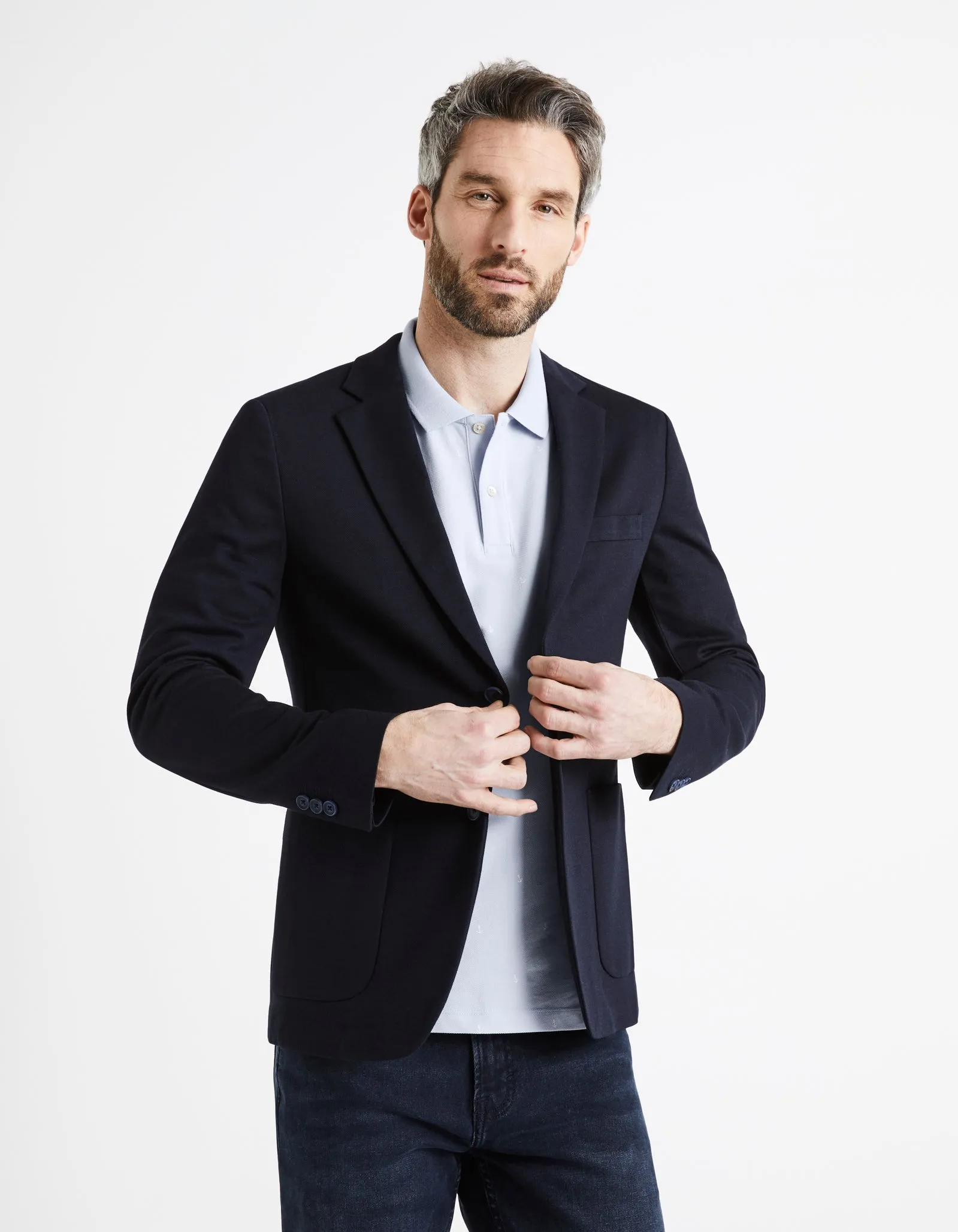 Men - Knitted - Suit blazer
