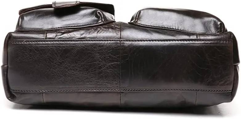 Men's Bag Layer Cowhide Handbag Leather Korean Version of The Document Men's Casual Briefcase