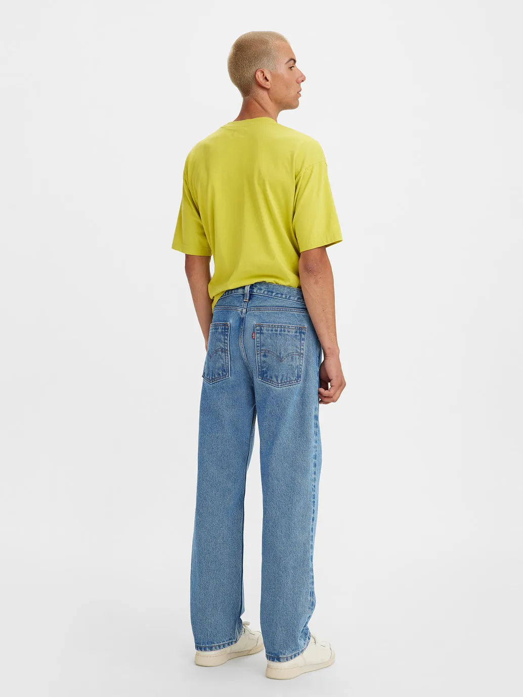 Men's Blue Loose Fit Mid Rise Jeans