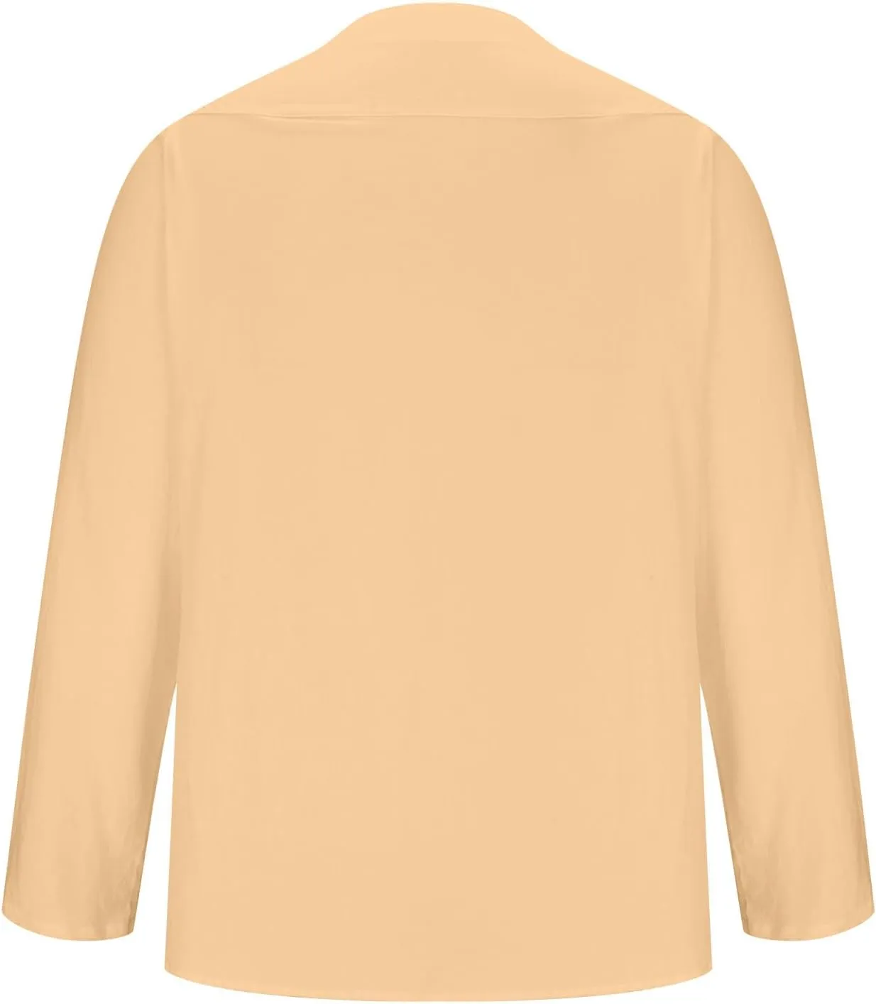 Mens Linen Shirts Casual Loose Long Sleeve Pullover Tops Vneck Summer Fashion Beach Vacation Tshirts
