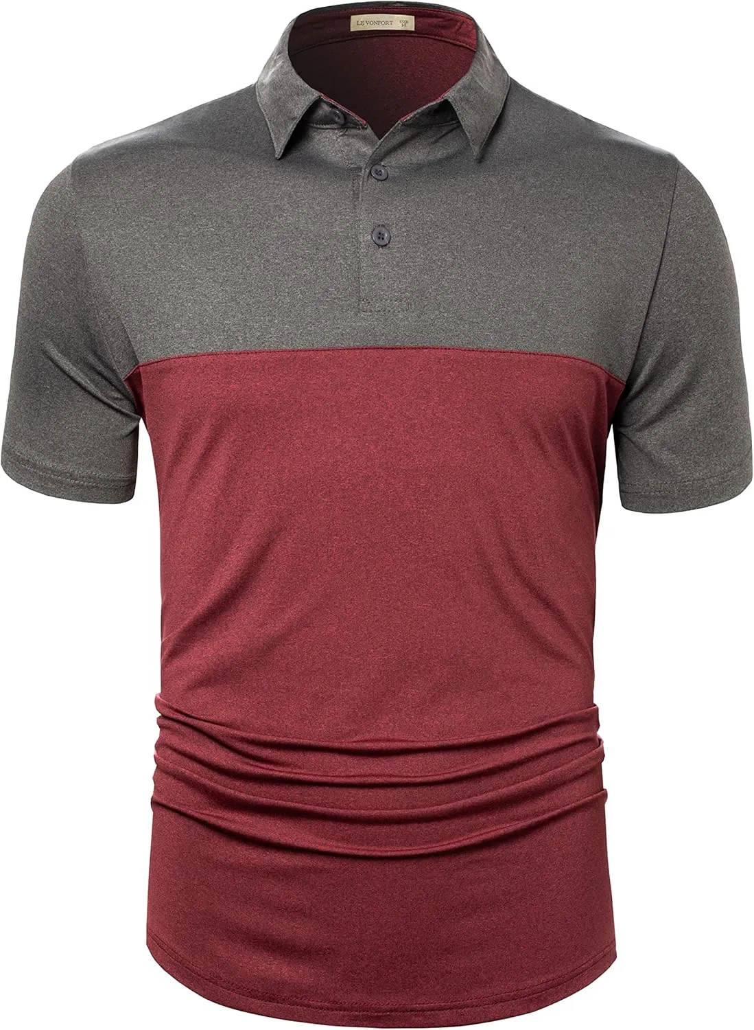 Mens Quick Dry Performance Golf Polo Shirts Short Sleeve Summer Casual Athletic Collared Shirt