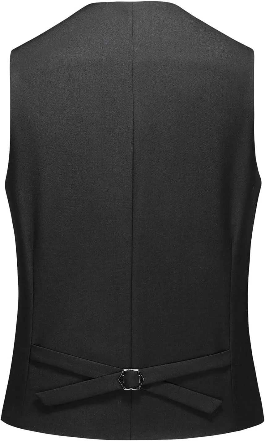 Men's Suits 3 Piece Slim Fit Suit One Button Solid Suit Blazer Jacket Vest Pants Set