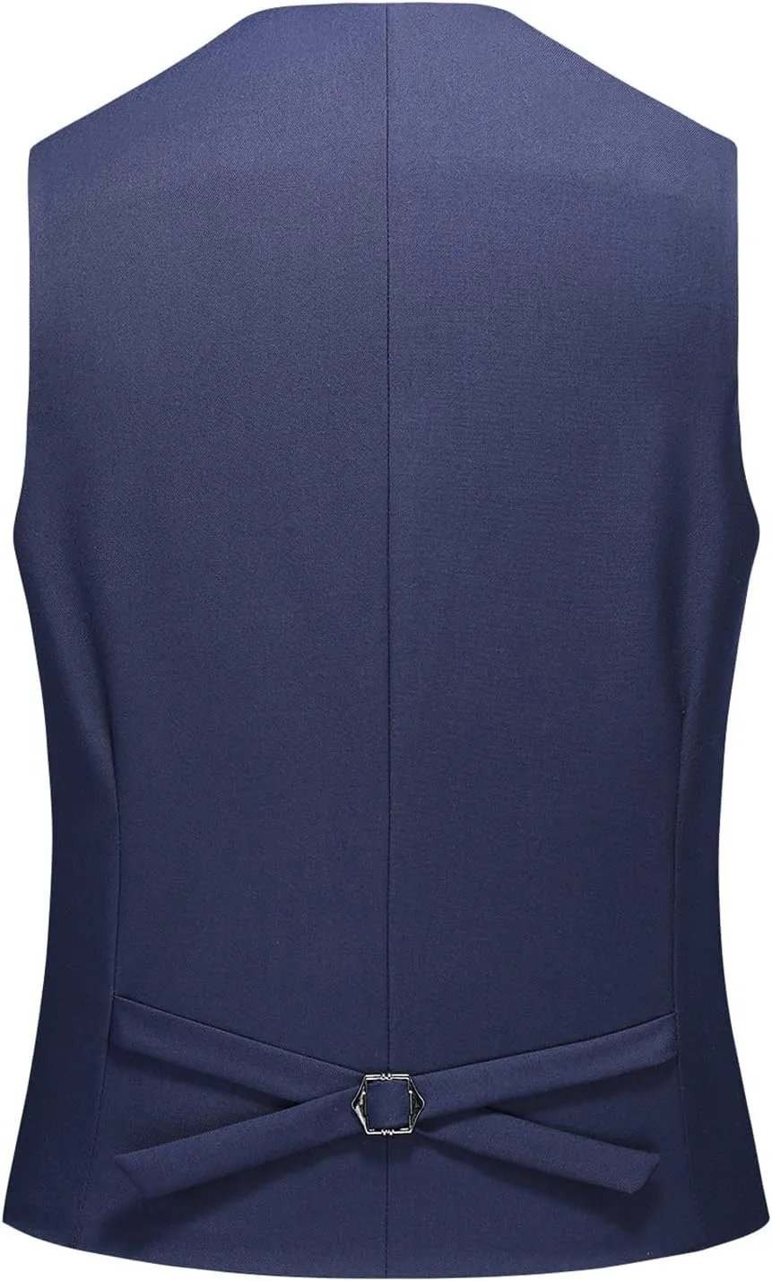Men's Suits 3 Piece Slim Fit Suit One Button Solid Suit Blazer Jacket Vest Pants Set