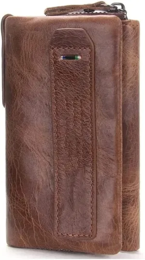 Men's Wallet Leather Car Key Chain Bag Key Coin Purse Key Chain Bag Wallet Storage Bag Key Chain Small Briefcase (Color : A)