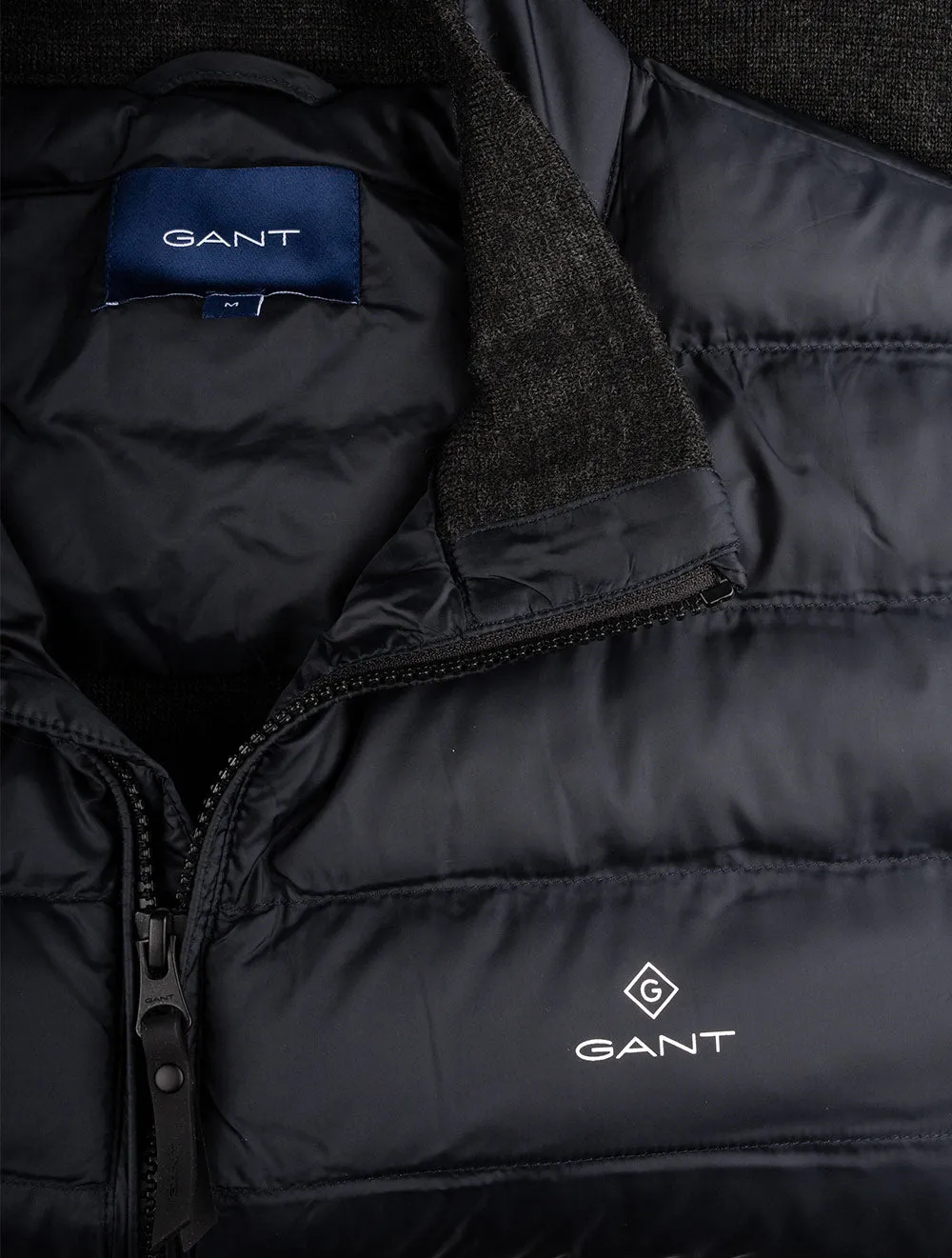 Mixed Media Light Padded Jacket Black