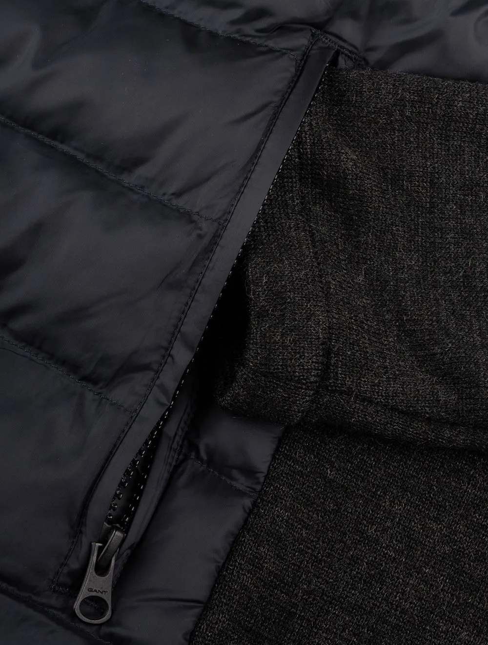 Mixed Media Light Padded Jacket Black