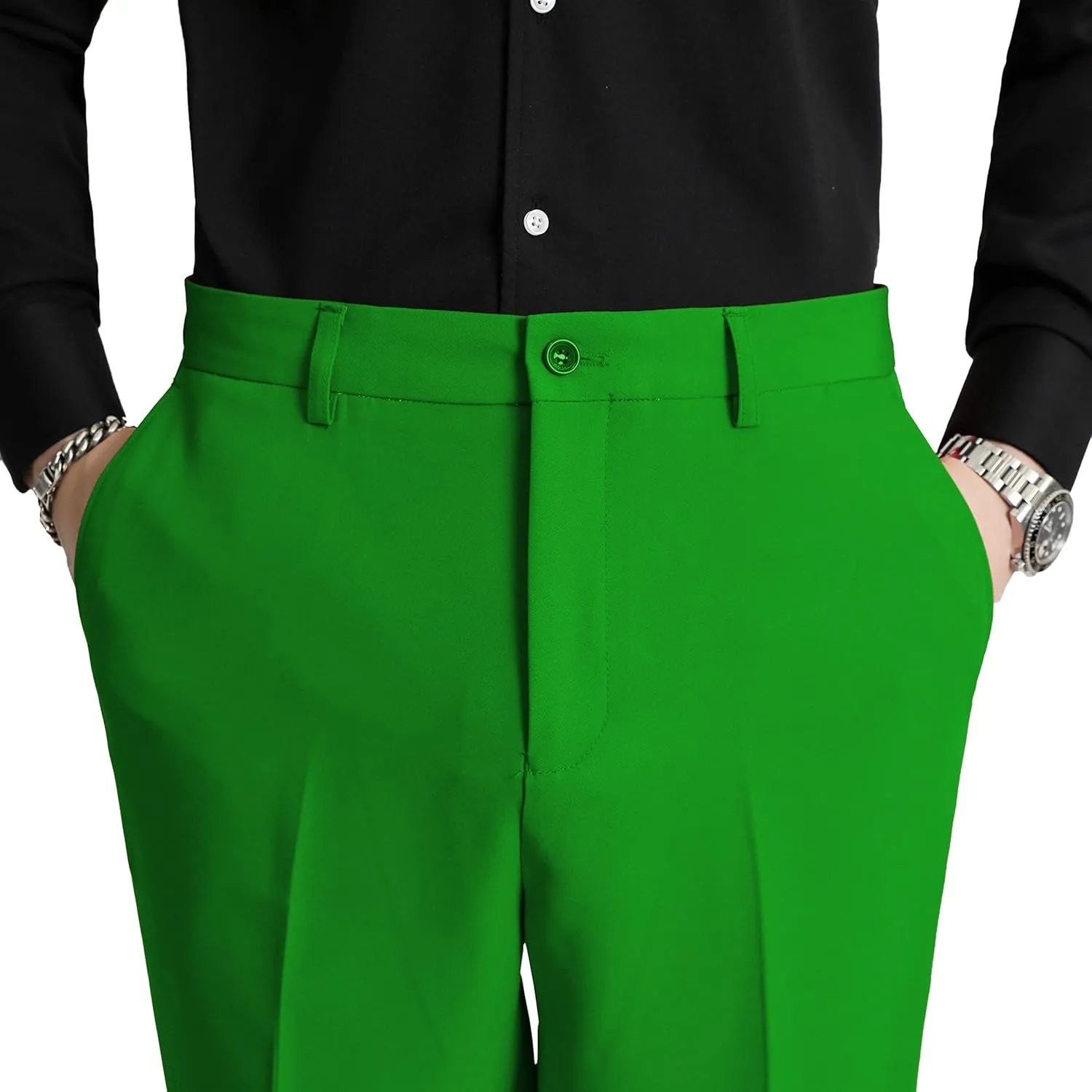 MOGU Ankle-Length Dress Pants for Men Slim Fit Cropped Trousers