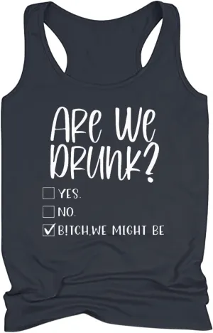 NaRHbrg Letter Print Vest T Shirt Women's Summer Sleeveless Graphic Tank Tops Cute Graphic Tees Casual Loose Workout Shirts
