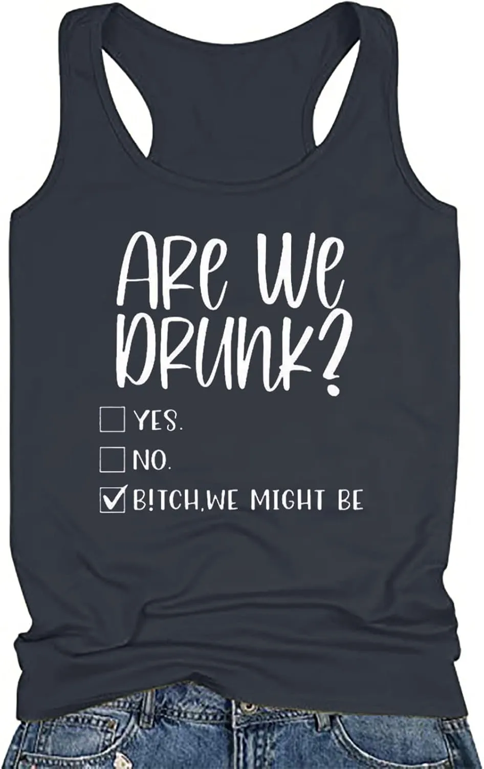 NaRHbrg Letter Print Vest T Shirt Women's Summer Sleeveless Graphic Tank Tops Cute Graphic Tees Casual Loose Workout Shirts