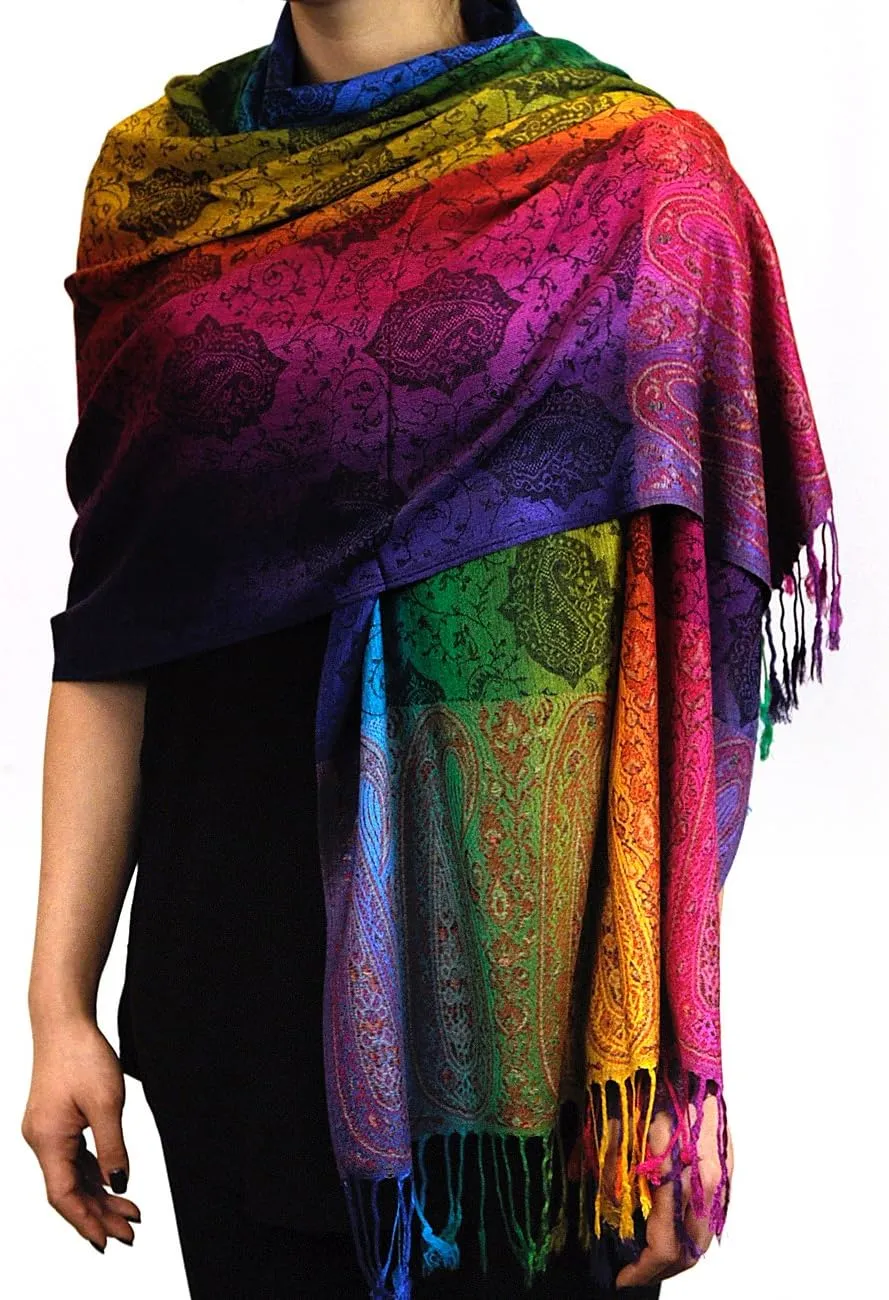 NYFASHION101 Elegant Colorful Paisley Soft Pashmina Scarf Shawl Wrap NBH1401Y