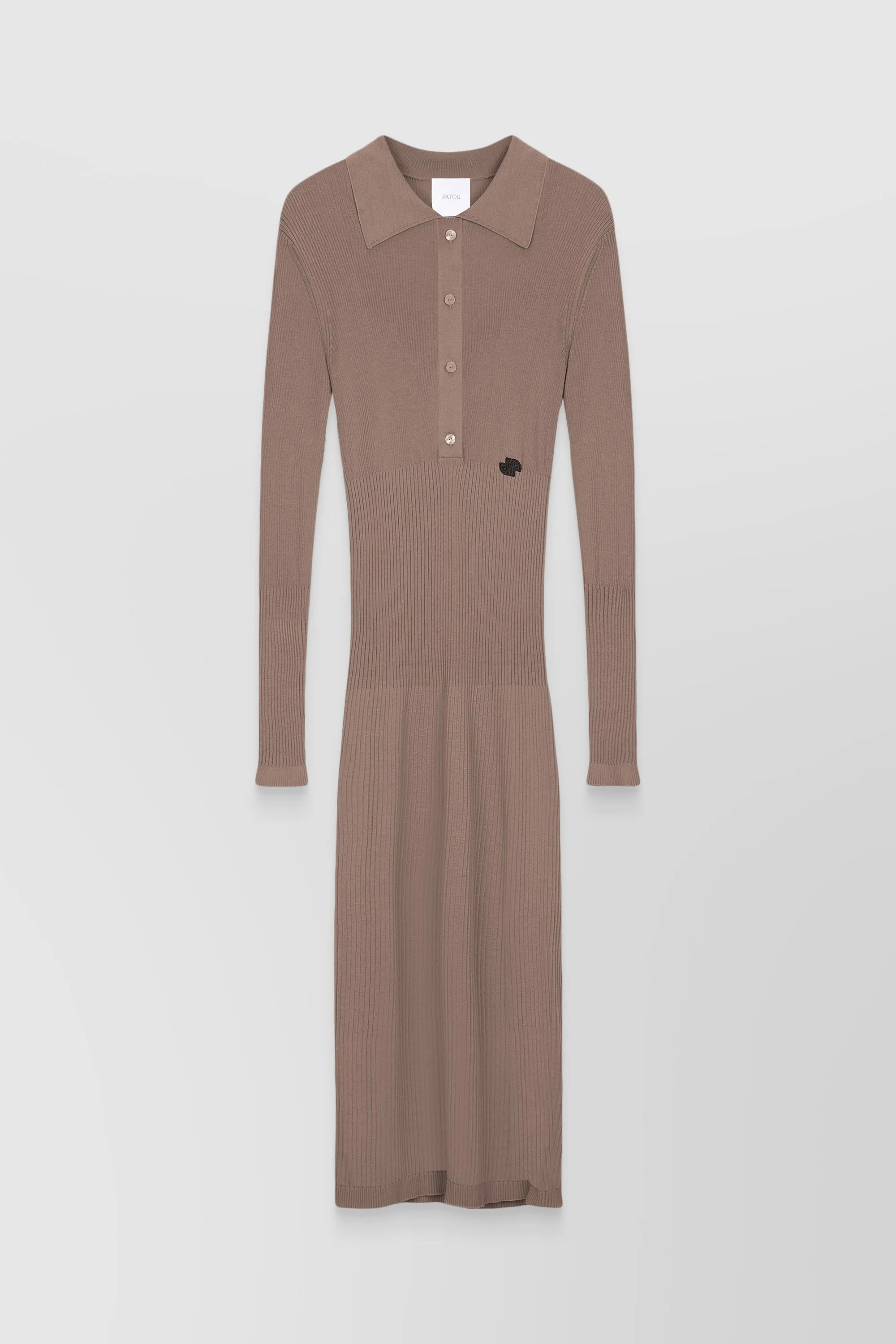 Organic cotton polo knit dress