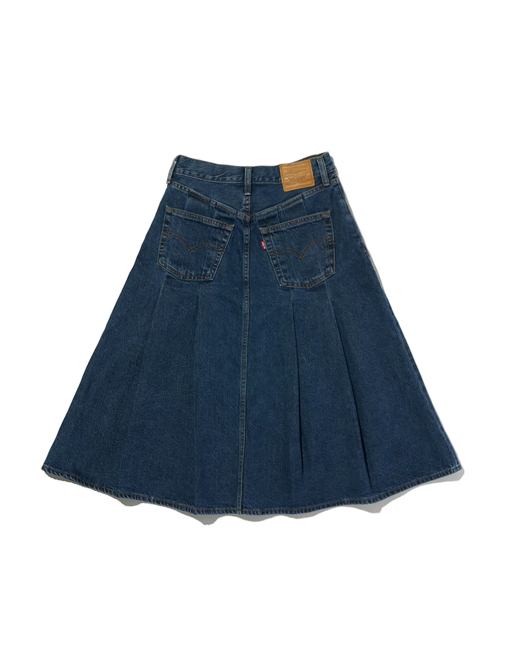 PLEATED ミニスカート ダークインディゴ 