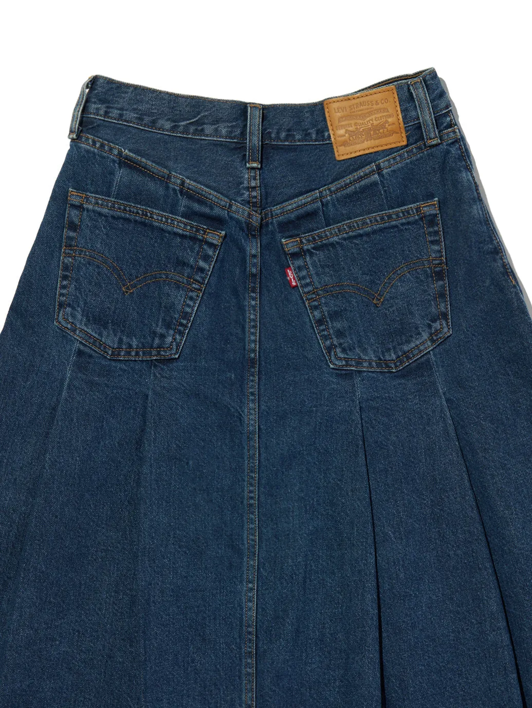 PLEATED ミニスカート ダークインディゴ 