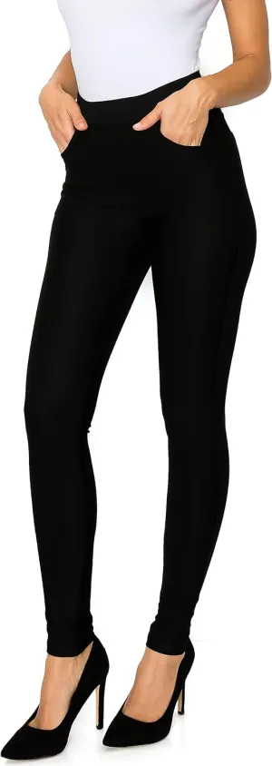 Prolific Health Women's Pull-On Ponte Pants  High Waist Slim or Flared Trousers with Tummy Control for Work or Casual Wear