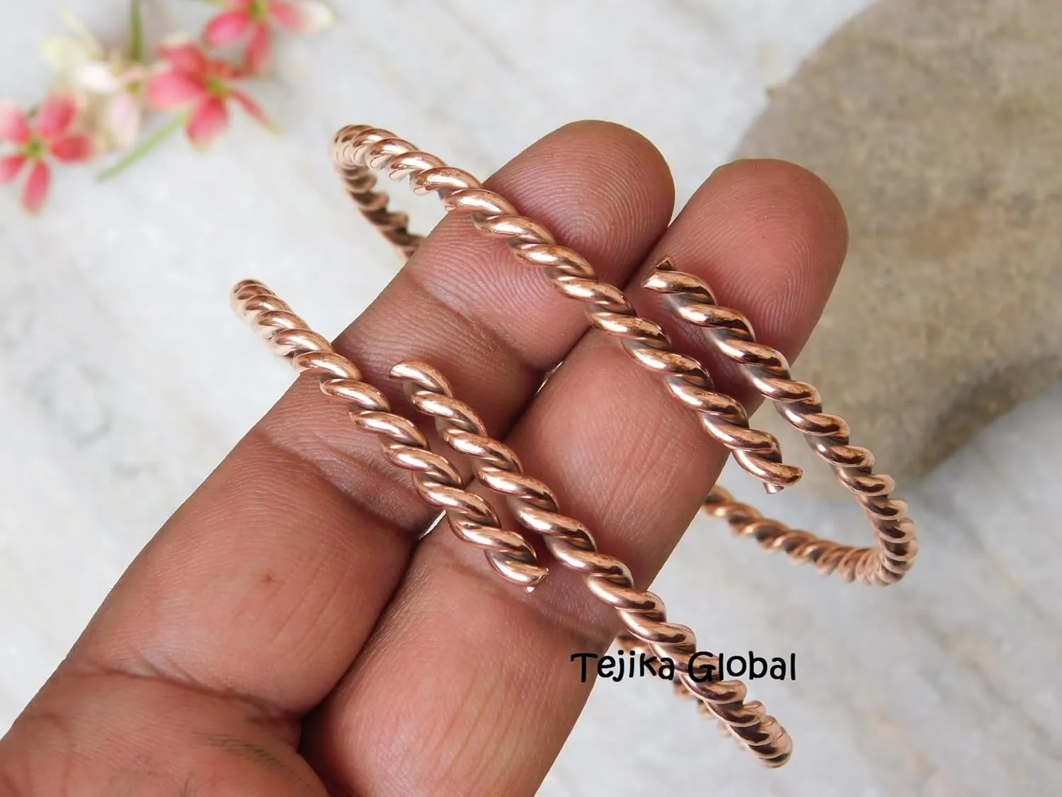 Pure copper twisted tensor set Of-2 bangle, Cooper Bracelet, adjustable Copper Bangle, Wife Gift For Her, Twisted, Antiqued, Copper Jewelry, Artisan Mens Womens,