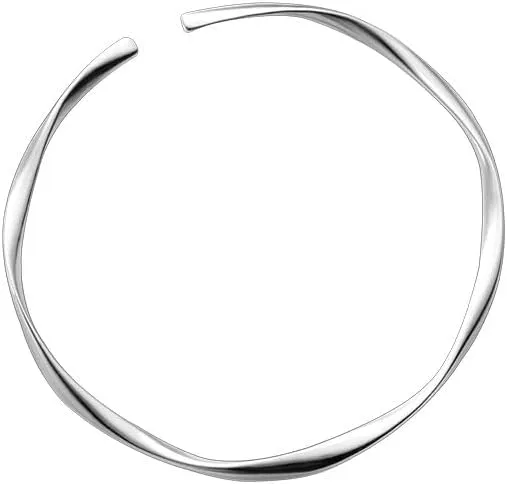 Pure Silver Dainty Bangle Bracelets for Women, Cuff Chain Bracelets, Nice Gift